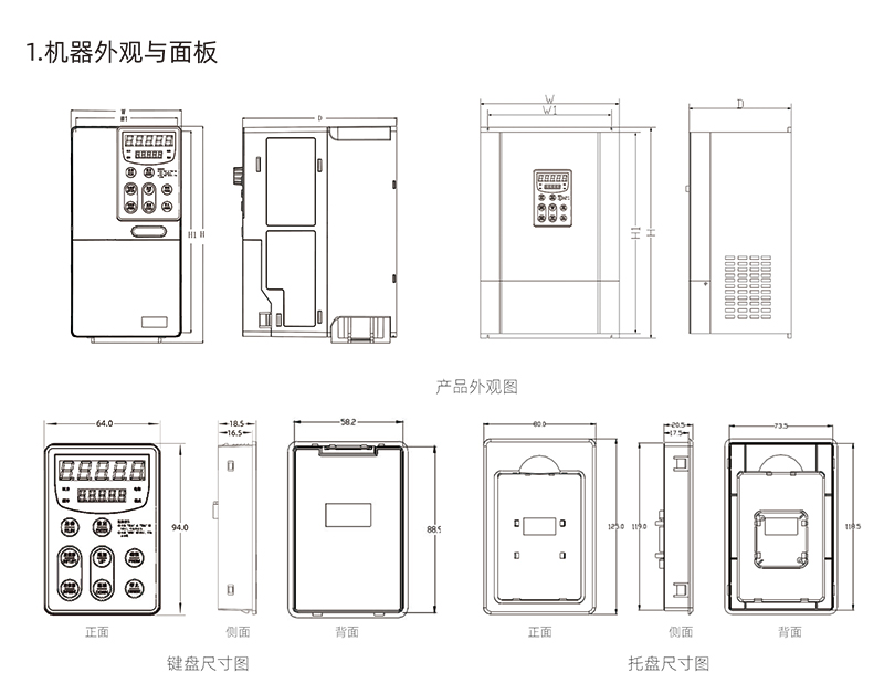 变频器尺寸